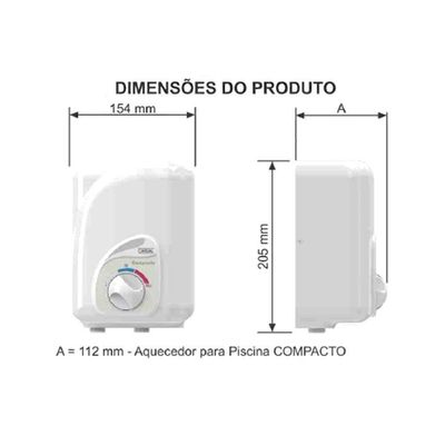 Aquecedor Elétrico Para Piscina Cardal Aq251 Compacto Branco 220v (4000w)
