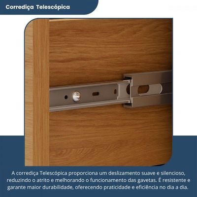 Armário De Cozinha Batrol Superiore 5 Portas 3 Gavetas Freijo Com Off White