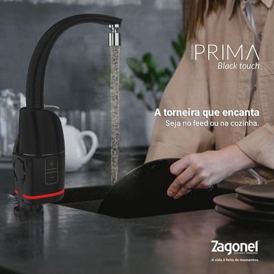 Torneira Elétrica Prima Touch 5500w Zagonel Black