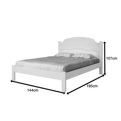 Cama Iris Casal 1,38Cm Branco- Cambel