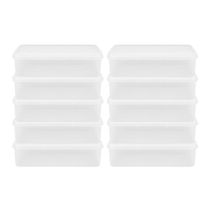 Kit 10 Caixas Herméticas Plásticas Empilháveis 3,5l Transparente