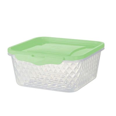 Pote Quadrado Com Trava 1l - Bpa Free Verde