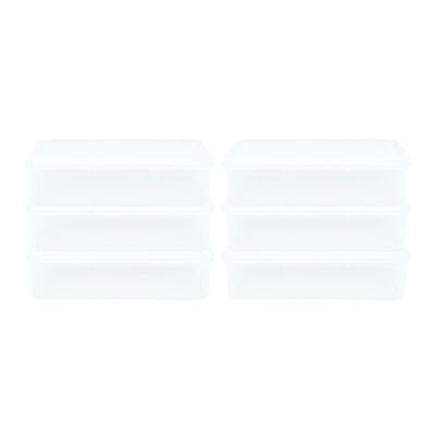 Kit 6 Caixas Herméticas Plásticas Empilháveis 6,5l Branco