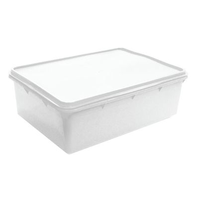 Kit 6 Caixas Herméticas Plásticas Empilháveis 6,5l Branco