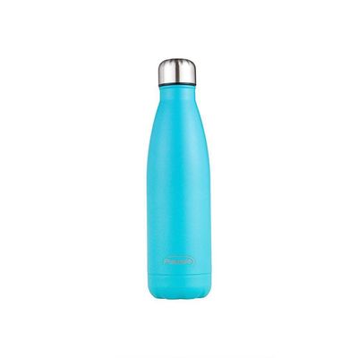 Pote Vidro Hermético Marmita 800ml Com Garrafa Térmica Azul