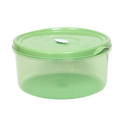 Pote Redondo Para Micro-ondas E Freezer Com Válvula 1l Verde