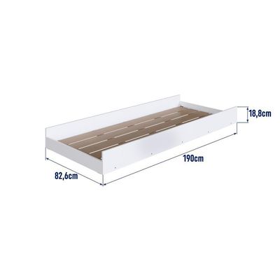 Cama Infantil Bicama Montessoriana Casinha Solteiro Auxiliar Branco com Rosa