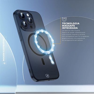 Capa para iPhone  17 Pro Max - Crystal Slim Magsafe - NÃO AMARELA - Dark - Gshield