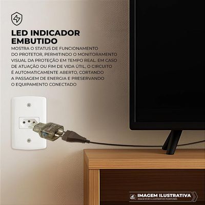 Plugue de Tomada Protetor DPS Anti-Raio - Survivor - Gshield