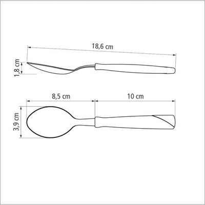 Colher De Mesa Tramontina Inox New Kolor Azul