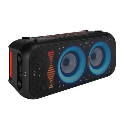 Caixa de Som Amplificada LG Partybox Xboom XL9T IPX4 Bivolt com Bluetooth, Alça de transporte e Display LED 1000W RMS - Preta