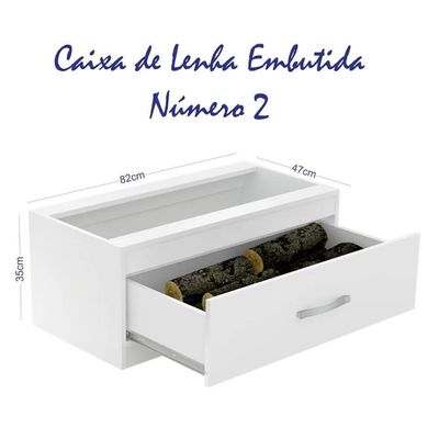 Caixa De Lenha Embutida Cl N2 Branco - Completa Móveis