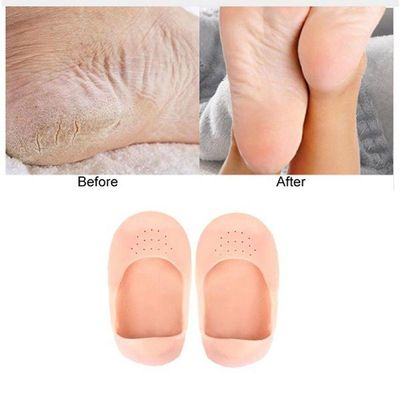 Par De Meias Sapatilha Silicone Cicatrizante Proteção