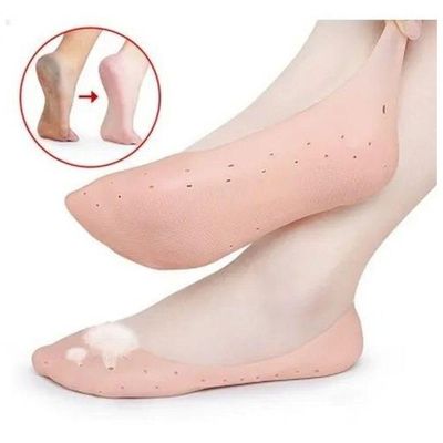 Par De Meias Sapatilha Silicone Cicatrizante Proteção