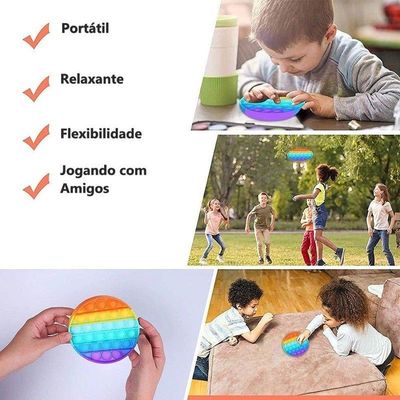 Pop It Fidget Toys Brinquedo Anti Stress Sensorial Colorido
