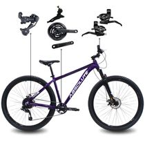 Bicicleta Aro 29 Absolute 21 Marchas Quadro Alumínio Freio A Disco Mtb - Roxo - 17 Roxo