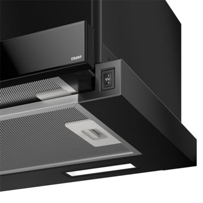 Depurador de Ar Electrolux 60cm Retrátil Preto Efficient com Luz de Led (DE6RP) 127V
