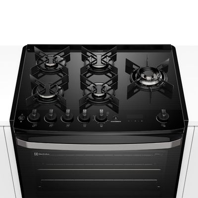 Fogão de Embutir 5 bocas Electrolux Preto Experience Mesa Vidro e Tripla Chama (FE5EP) 220V