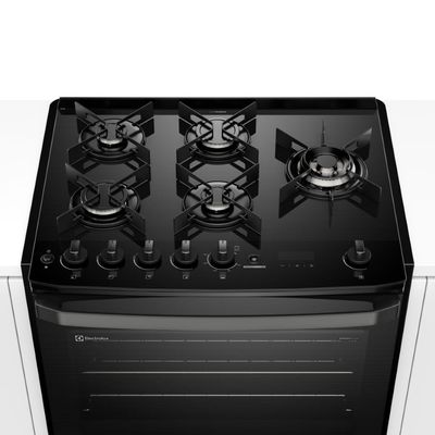 Fogão de Embutir 5 bocas Electrolux Preto Experience Mesa Vidro e Tripla Chama (FE5EP) 220V