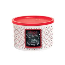 Kit Pote Decorado Arroz 2 Peças DM Plas Vermelho
