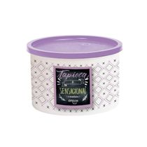 Kit Pote Decorado Tapioca 2 Peças DM Plas Roxo