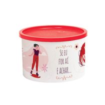 Pote Decorado Frases de Mãe 1.8 L DM Plas Vermelho