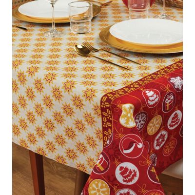 Toalha de Mesa Enfeites 1,40 x 2,50 m Lepper Vermelho