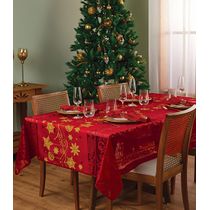 Toalha de Mesa Renda Natalina 1,50 x 2,20 m Lepper Vermelho
