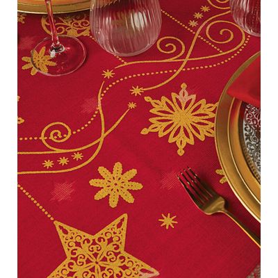 Toalha de Mesa Renda Natalina 1,50 x 2,20 m Lepper Vermelho
