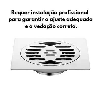 Ralo Inteligente Elimina Mal Cheiro 15x15 Aço 201 - 0033