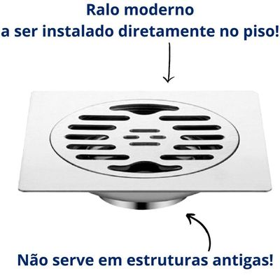 Ralo Inteligente Elimina Mal Cheiro 15x15 Aço 201 - 0033