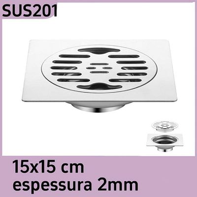 Ralo Inteligente Elimina Mal Cheiro 15x15 Aço 201 - 0033