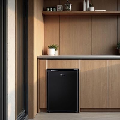 Frigobar 67 Litros Black Edition Inverter Bivolt Midea MDRD108FGD303 - Bivolt