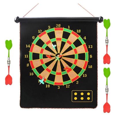 Jogo De Dardos Magnético Grande Dupla Face 38cm Com 6 Dardos Seguro E Divertido Para Todas As Idades