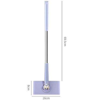 Rodo Mop Articulado Ajustável Em Inox 3 Em 1 Limpa Vidros E Pisos De Porcelanato E Azulejo