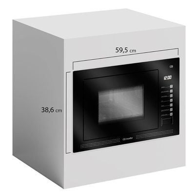 Micro-ondas De Embutir Mueller 25 Litros Preto MME25K Preto 220V