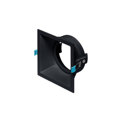 Spot De Embutir Recuado Stella Square Ar111 Gu10 Quadrado Bivolt Preto