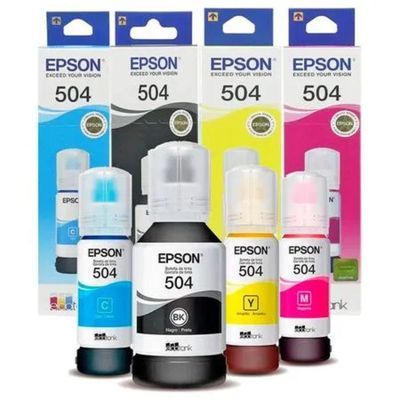 Tinta Impressora Refil Original Ecotank Epson T504 Magenta