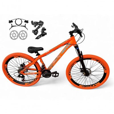 Bicicleta Aro 26 VikingX Tuff X30 21v Freio a Disco Laranja