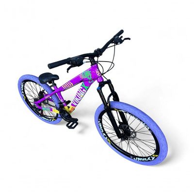 Bicicleta Aro 26 VikingX Tuff X25 21v Disco Roxo-amarelo