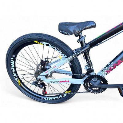 Bicicleta Aro 26 VikingX Tuff X44 21v Freio a Disco Preto Branco