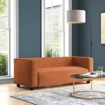 Sofá Namoradeira Amsterdam 1,40m Veludo Terracota - Inova Decorações
