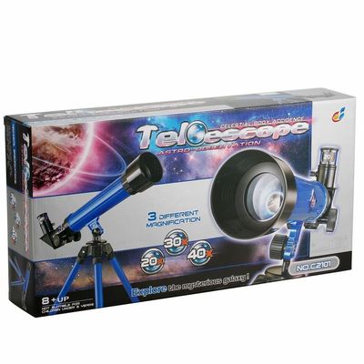 Telescopio Astro Kit Terrestre 3 Lentes Tripe Luneta Ciencia Espaço Escola