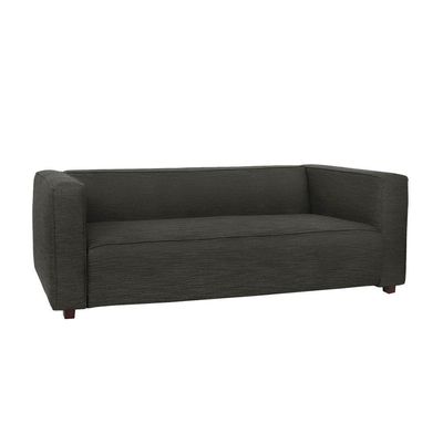 Sofá Namoradeira Amsterdam 1,40m Linho Preto - Inova Decorações