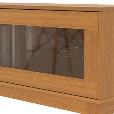 Rack Tv 65 Polegadas Com 2 Portas De Vidro Reflecta Lince - Cedro Cedro