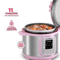 Panela de Pressão Rosa Britânia 5L Digital 11 Funções BPPE05 220V