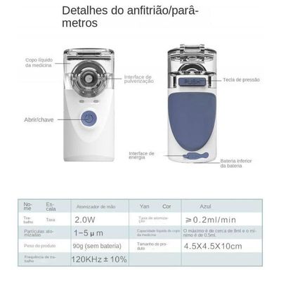Nebulizador Portátil Inalador Nebulizador Adulto Infantil