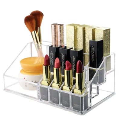 Organizador Maquiagem Gavetas Acrilico 6 Grande 17 Divisorias Porta Batom Cosmeticos Pinceis Caixa