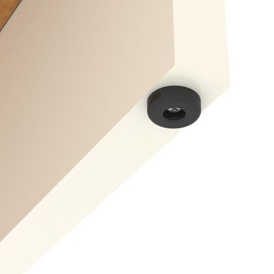 Mesa Para Escritório Com Passa Fios E Tampo Usinado Tech - Off White E Cedro