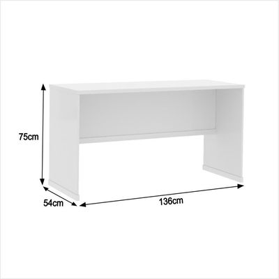 Mesa Para Escritório Com Tampo 25mm Verbena - Branco